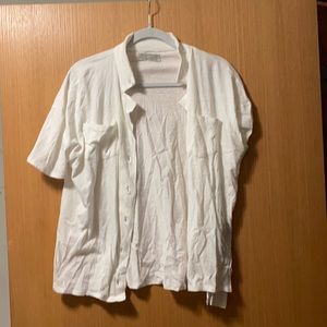 White button-down blouse